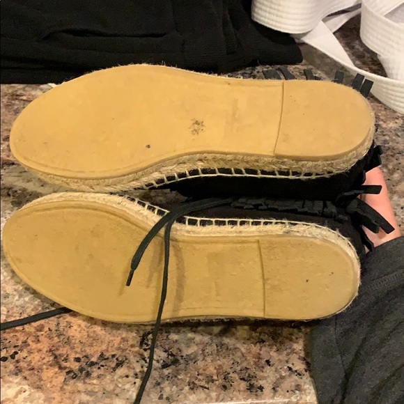 SLP Suede Fringe Lace-Up Espadrille Bootie - Picture 4 of 4